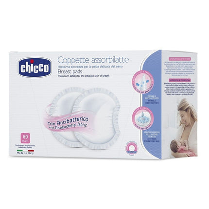 Chicco antibakteriālie krūštura ieliktņi, 60 gab.