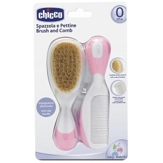 Chicco ķemme un birste, rozā
