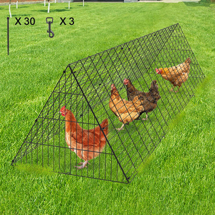 Chicken Tunnel Run, 118 x 28 x 24 in, Waterproof Cover