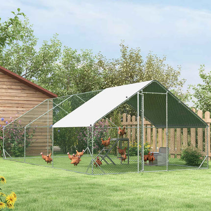 Outdoor XXL henhouse, 3x6x2m, holds 12-18 birds