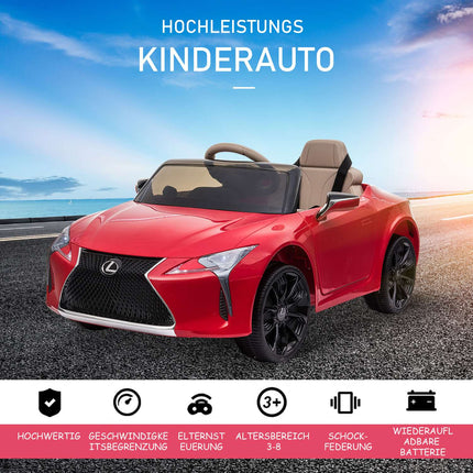 Bērnu automašīna Oficiāli licencēts Lexus Lc500 elektromobilis, 2.4G tālvadības pults, MP3/USB, gaismas un mūzika, 3-6 gadi