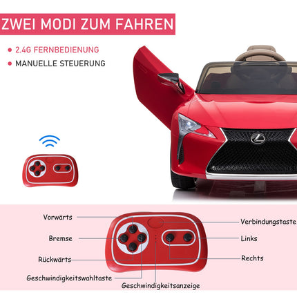 Bērnu automašīna Oficiāli licencēts Lexus Lc500 elektromobilis, 2.4G tālvadības pults, MP3/USB, gaismas un mūzika, 3-6 gadi