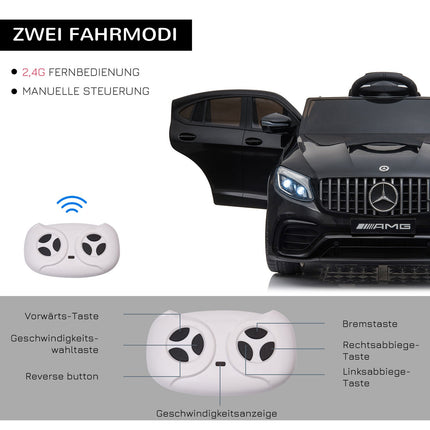 Bērnu transportlīdzeklis Mercedes-Benz Amg Gla45 Licencēts Elektromobilis Ar Tālvadības Pulti 2 X 35W Motori MP3 Drošības Josta 37-60 Mēneši Melns