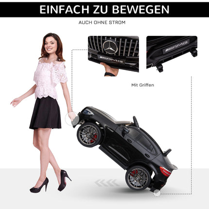 Bērnu transportlīdzeklis Mercedes-Benz Amg Gla45 Licencēts Elektromobilis Ar Tālvadības Pulti 2 X 35W Motori MP3 Drošības Josta 37-60 Mēneši Melns