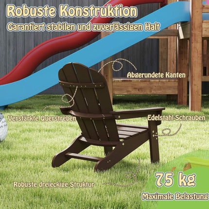 Bērnu Adirondack krēsls, HDPE, ergonomiska atzveltne