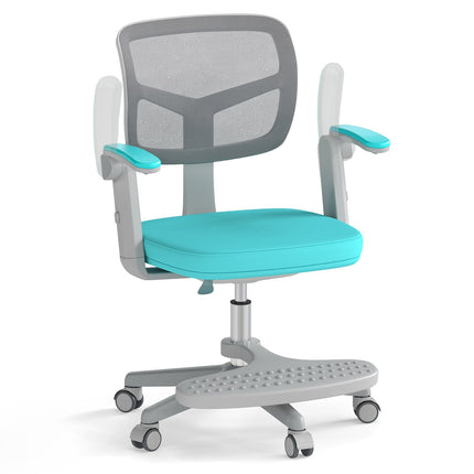 Bērnu regulējams rakstāmgalda krēsls, 41-52 cm, tirkīza krāsā
