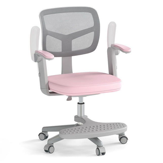 Bērnu rakstāmgalda krēsls, regulējams augstums 41-52 cm, rozā