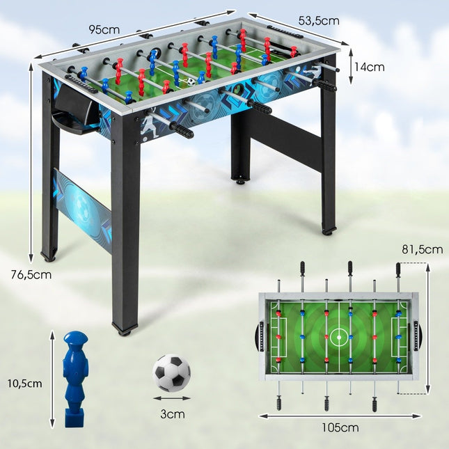 Bērnu galda futbola galds ar 2 bumbām un 18 spēlētājiem