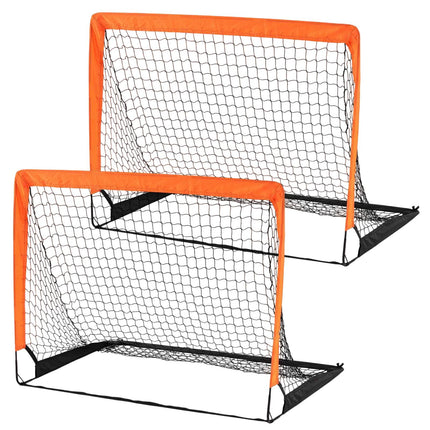 Children's Football Goals Set, 182x120 cm, Green, Foldable