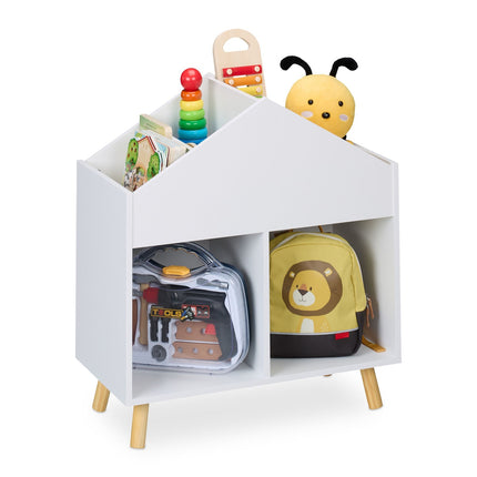 Bērnu mājas formas uzglabāšanas plaukts, 6 nodalījumi