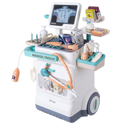 Bērnu medicīnas komplekts ar ratiņiem, EKG, 26 gab.
