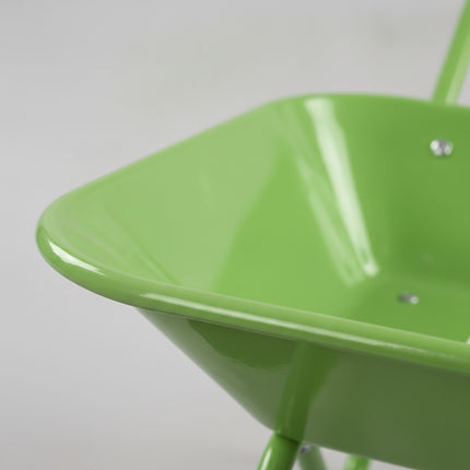 Children's Metal Wheelbarrow with 2 Wheels, Green, 43 x 74 x 36 cm