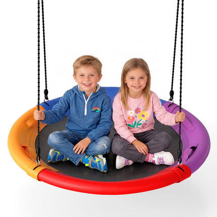 Bērnu āra ligzdas šūpoles, 120 cm, regulējama virve