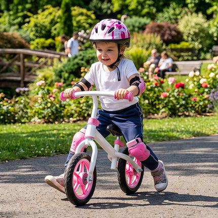 Bērnu rozā līdzsvara velosipēds, regulējama stūre, 2,5 kg