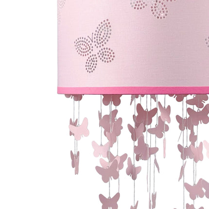 Bērnu rozā tauriņa piekaramā lampa ar mobilo tālruni