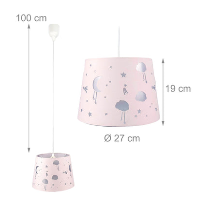 Bērnu istabas piekaramā lampa - nakts debesu dizains