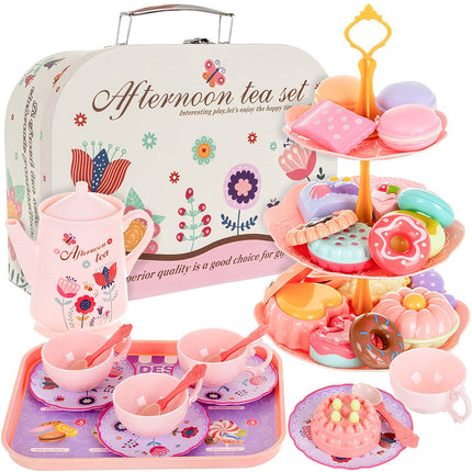 Bērnu tējas servīze ar koferi - 12 porcelāna gabali