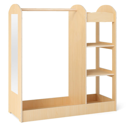 Bērnu skapis ar spoguli, masīvkoks, 100 cm