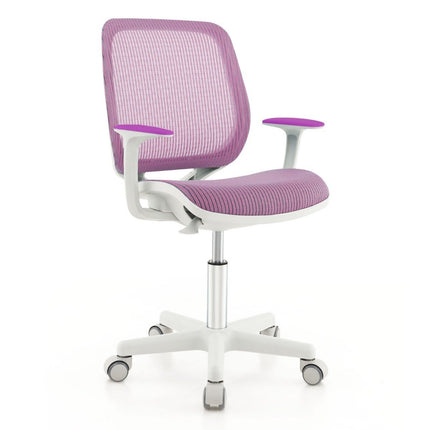 Bērnu rakstāmgalda krēsls, 360° grozāms sēdekļa augstums 43-55 cm, regulējams augstums, violets