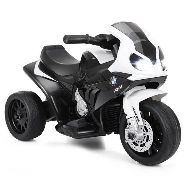 Bērnu motocikls 6v bērnu transportlīdzeklis 6v bērnu transportlīdzeklis ar mūziku 66 x 37 x 44,5 cm melns + balts