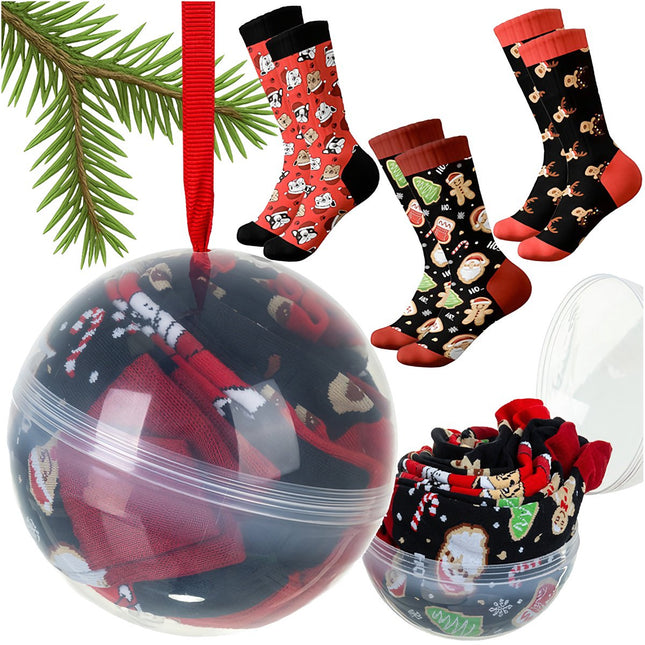 Christmas Socks Set – 3 Pairs, Unisex, Size 38-43