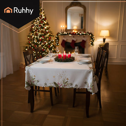 Christmas Tablecloth, Stain-Resistant, 140x220cm