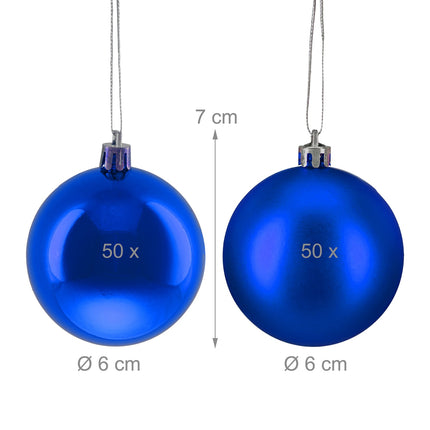 Christmas Tree Baubles Set, 100 Shiny Ornaments