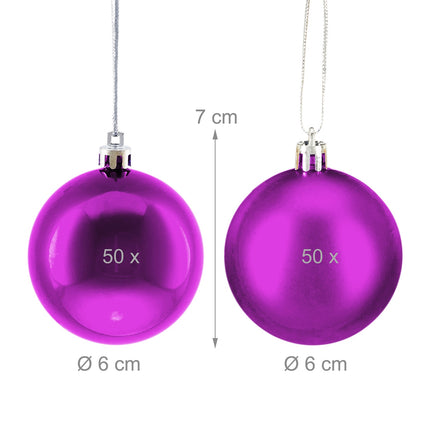 Christmas Tree Baubles Set, 100 Shiny Ornaments