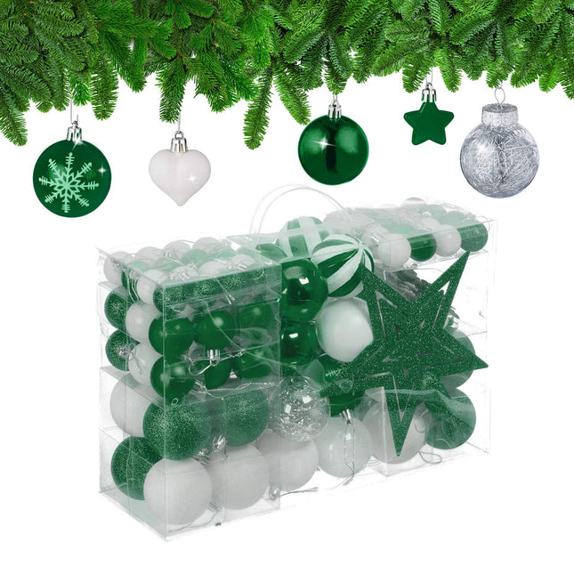 Ziemassvētku eglītes rotājumu komplekts, 101 plastmasas bumbiņa