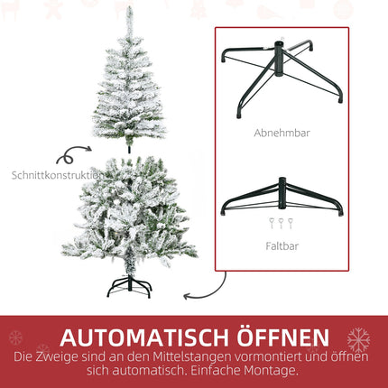 Artificial Christmas tree, 150 cm snowy pine, 358 branch tips