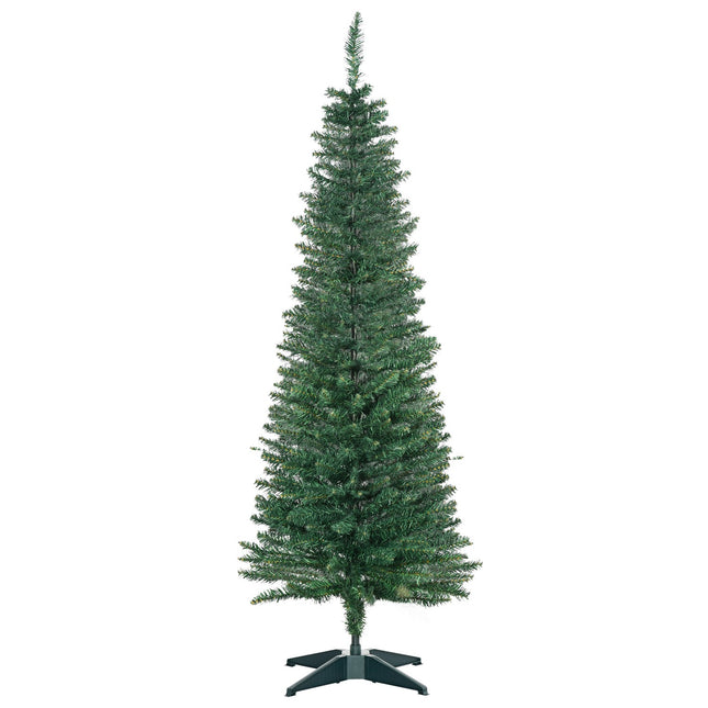 Ziemassvētku eglīte 1,5 m mākslīgā egle ar statīvu, demontējama, 294 zari, PVC zaļa Ø46 cm svētku dekorēšanai