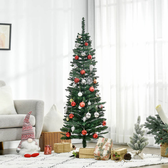 Ziemassvētku eglīte 1,5 m mākslīgā egle ar statīvu, demontējama, 294 zari, PVC zaļa Ø46 cm svētku dekorēšanai