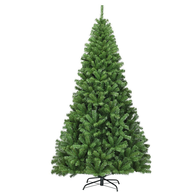 Ziemassvētku eglīte 225 cm mākslīgā Ziemassvētku eglīte ar locīšanas sistēmu, 1346 uzgaļi, PVC, zaļa