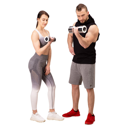 Hroma hanteļu komplekts, 2 daļas, kopā 10 kg