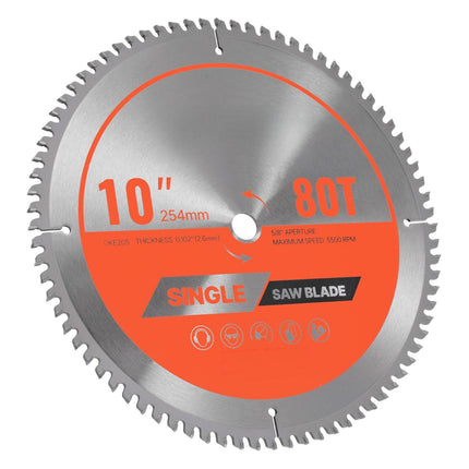 Circular Saw Blade 10-Inch 80T, 5/8 Arbor, Aluminum