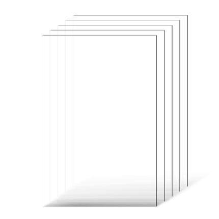 Clear PET Plastic Sheets 24 x 36 in, 1 mm, 5 Pack