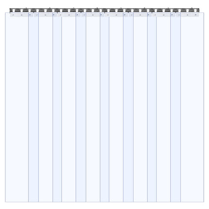 Clear PVC Strip Curtain, 48x84 In, 2mm, 8 Strips