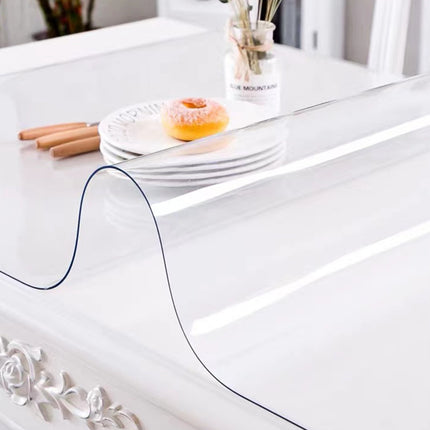 Clear PVC Table Protector 36x60 In, 2mm Thick, Waterproof