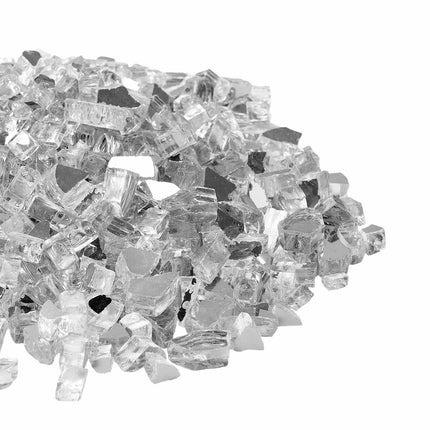 Clear Reflective Fire Pit Glass, 10 lb, 1/2 in