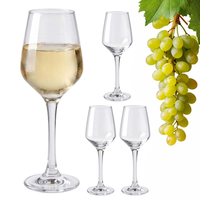 Caurspīdīgu vīna glāžu komplekts (4 gab.), tilpums 360 ml
