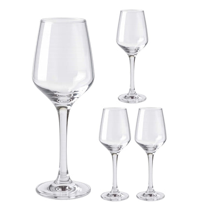 Caurspīdīgu vīna glāžu komplekts (4 gab.), tilpums 360 ml
