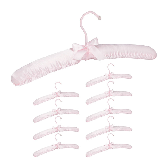 Apģērbu pakaramie ar satīna apdari – 10 gab. iepakojums