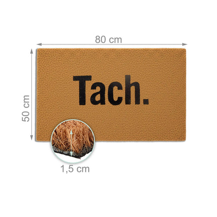 Kokosriekstu durvju paklājiņš 80x50 cm - laipni gaidīts, neslīdošs, izturīgs