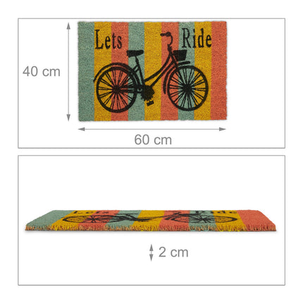 Kokosriekstu durvju paklājiņa velosipēds