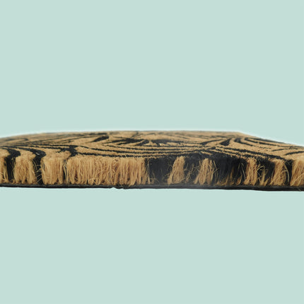 Kokosriekstu durvju paklājiņš, neslīdošs, botāniskais raksts, 60x40 cm