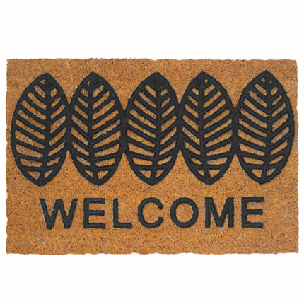 Kokosriekstu un PVC durvju paklājiņš, 60x40 cm, neslīdošs, dabīgs