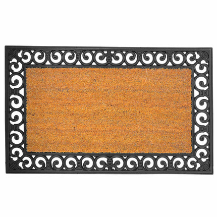 Kokosriekstu un gumijas durvju paklājiņš, 75 x 45 cm, neslīdošs