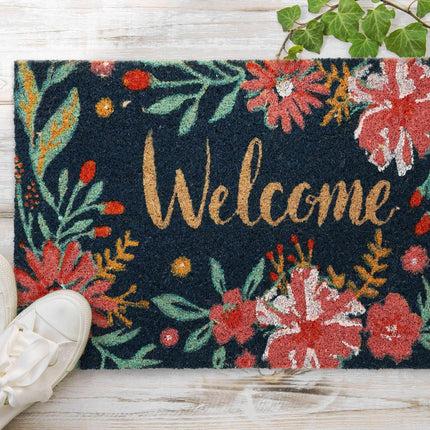 Kokosriekstu durvju paklājiņš Laipni lūdzam