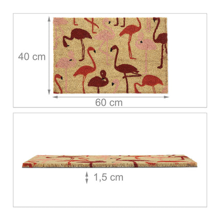 Kokosšķiedras paklājiņš ar flamingo