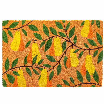 Kokosšķiedras paklājiņš ar motīvu, 60x40 cm, neslīdošs pamatnes materiāls